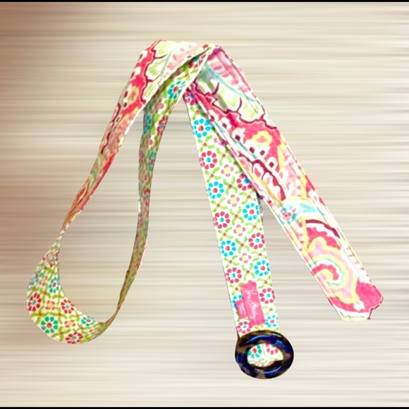 Vera Bradley Capri Melon fabric reversible belt preppy feminine collector EUC main image 4